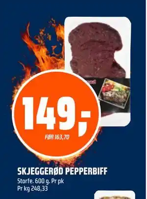 Coop Obs SKJEGGERØD PEPPERBIFF tilbud