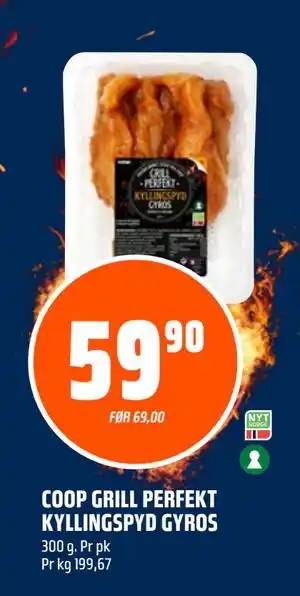 Coop Obs COOP GRILL PERFEKT KYLLINGSPYD GYROS tilbud