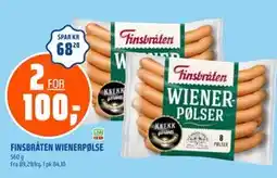 Coop Obs FINSBRÅTEN WIENERPØLSE tilbud
