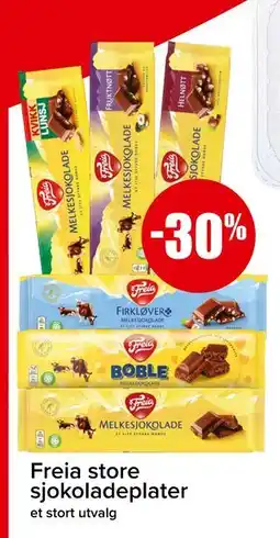 Spar Freia store sjokoladeplater tilbud