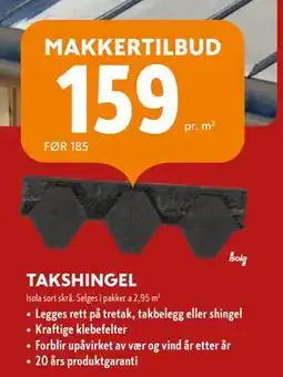 Byggmakker TAKSHINGEL tilbud