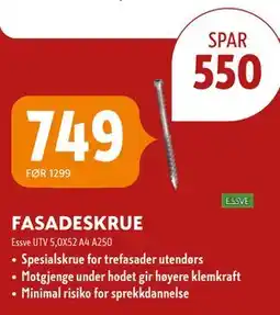 Byggmakker FASADESKRUE tilbud