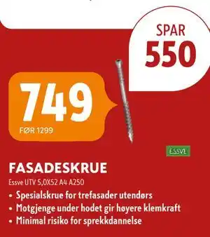 Byggmakker FASADESKRUE tilbud