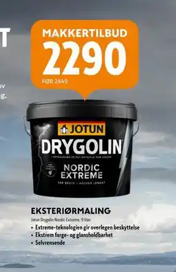 Byggmakker EKSTERIØRMALING tilbud