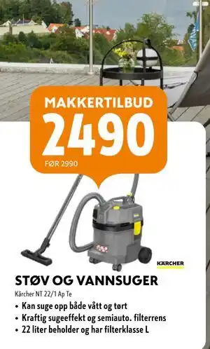 Byggmakker STØV OG VANNSUGER tilbud