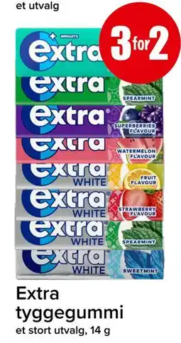 Spar Extra tyggegummi tilbud
