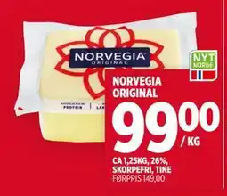 Meny NORVEGIA ORIGINAL tilbud