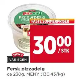 Meny Fersk pizzadeig tilbud