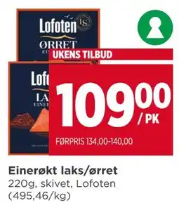Meny Einerøkt laks/ørret tilbud