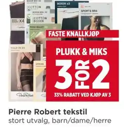 Meny Pierre Robert tekstil tilbud