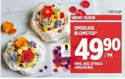 Meny SPISELIGE BLOMSTER tilbud