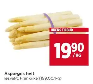 Meny Asparges hvit tilbud