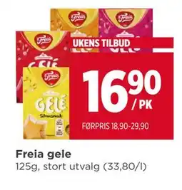Meny Freia gele tilbud