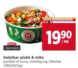 Meny Salatbar plukk & miks tilbud