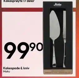 Gigaboks Kakespade & kniv tilbud