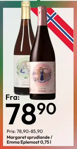 Gigaboks Margaret sprudlande / Emma Eplemost 0,75 l tilbud