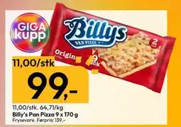 Gigaboks Billy’s Pan Pizza 9 x 170 g tilbud