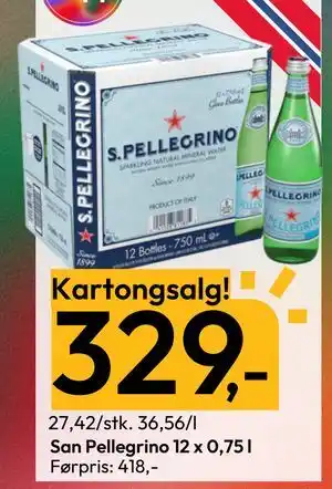 Gigaboks San Pellegrino 12 x 0,75 l tilbud