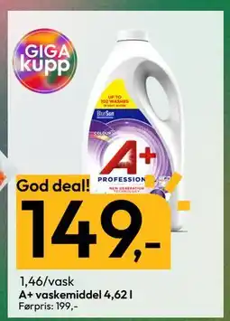 Gigaboks A+ vaskemiddel 4,62 l tilbud