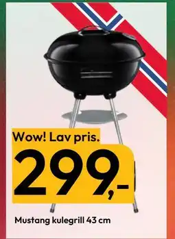 Gigaboks Mustang kulegrill 43 cm tilbud