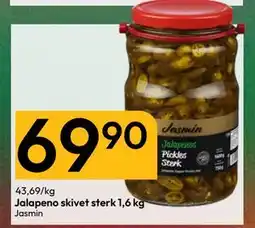 Gigaboks Jalapeno skivet sterk 1,6 kg. Jasmin tilbud