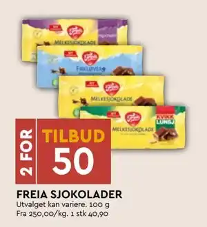 Coop Mega FREIA SJOKOLADER tilbud
