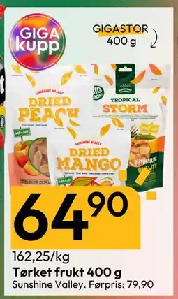 Gigaboks Tørket frukt 400 g tilbud