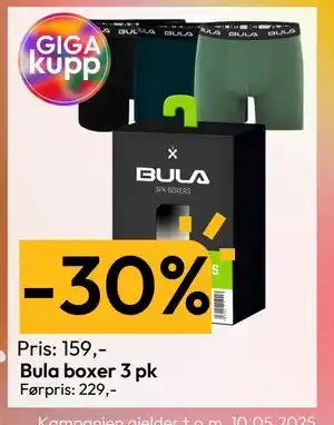 Gigaboks Bula boxer 3 pk tilbud