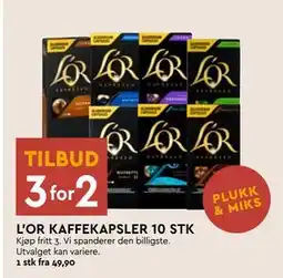 Coop Mega L’OR KAFFEKAPSLER 10 STK tilbud