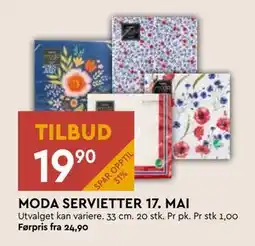 Coop Mega MODA SERVIETTER 17. MAI tilbud