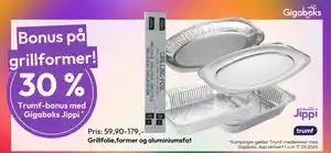 Gigaboks Grillfolie,former og aluminiumsfat tilbud
