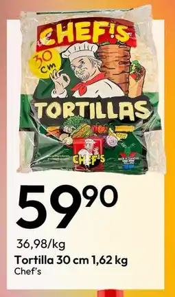 Gigaboks Tortilla 30 cm 1,62 kg. Chef’s tilbud