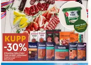 Coop Mega STRANDA/GRILSTAD/ TIND SKÅRET SPEKEMAT tilbud