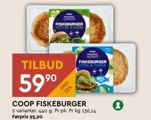 Coop Mega COOP FISKEBURGER tilbud