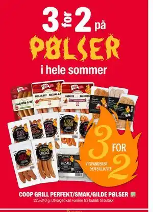 Coop Extra COOP GRILL PERFEKT/ SMAK/GILDE PØLSER tilbud