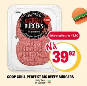 Coop Extra COOP GRILL PERFEKT BIG BEEFY BURGERS tilbud