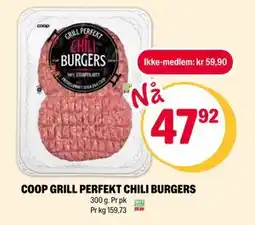 Coop Extra COOP GRILL PERFEKT CHILI BURGERS tilbud