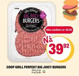 Coop Extra COOP GRILL PERFEKT BIG JUICY BURGERS tilbud