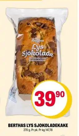 Coop Extra BERTHAS LYS SJOKOLADEKAKE tilbud