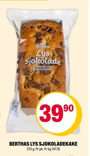 Coop Extra BERTHAS LYS SJOKOLADEKAKE tilbud