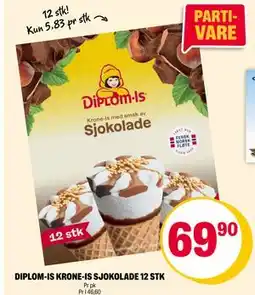 Coop Extra PARTI- DIPLOM-IS KRONE-IS SJOKOLADE 12 STK tilbud