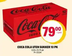 Coop Extra COCA COLA UTEN SUKKER 10 PK tilbud