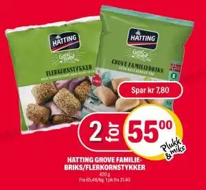 Coop Extra HATTING GROVE FAMILIEBRIKS/FLERKORNSTYKKER tilbud