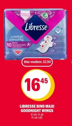 Coop Extra LIBRESSE BIND MAXI GOODNIGHT WINGS tilbud