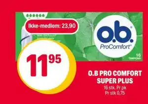 Coop Extra O.B PRO COMFORT SUPER PLUS tilbud