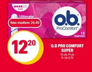 Coop Extra O.B PRO COMFORT SUPER tilbud