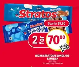 Coop Extra NIDAR STRATOS/SJOKOLADEFAMILIEN tilbud