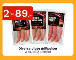 Oda Diverse digge grillpølser tilbud