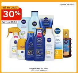 Oda Solprodukter fra Nivea tilbud