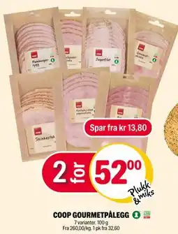 Coop Extra COOP GOURMETPÅLEGG tilbud